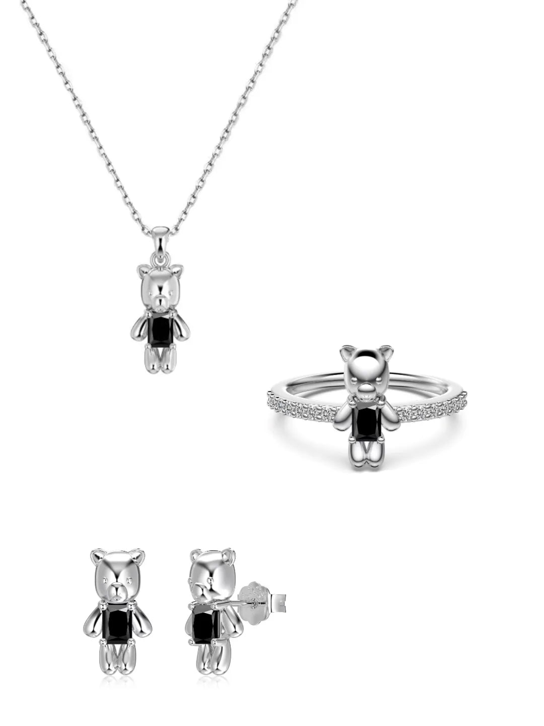 TEDDY BEAR SILVER JEWELRY