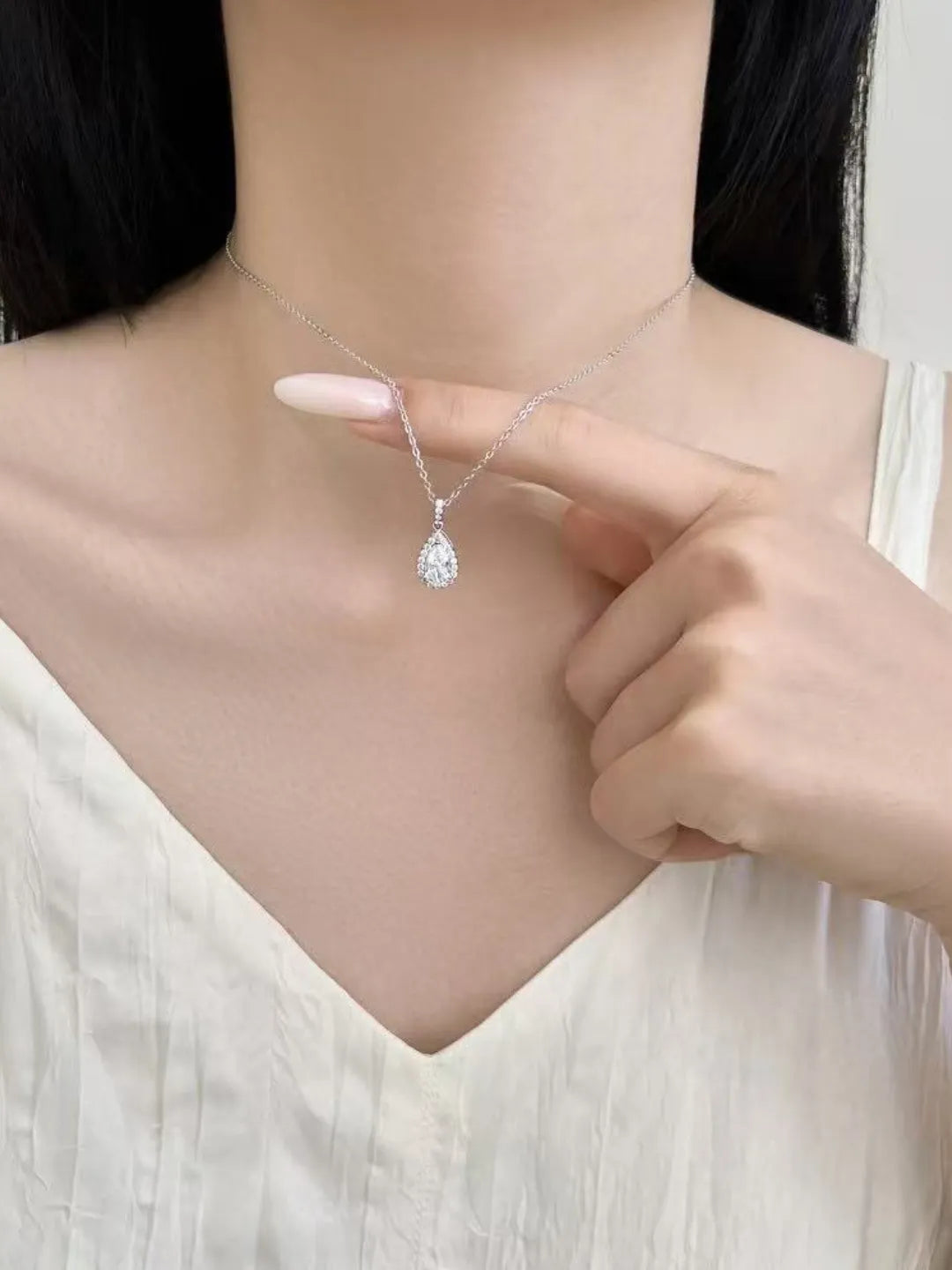 TEARDROP SOLITAIRE CZ JEWELRY