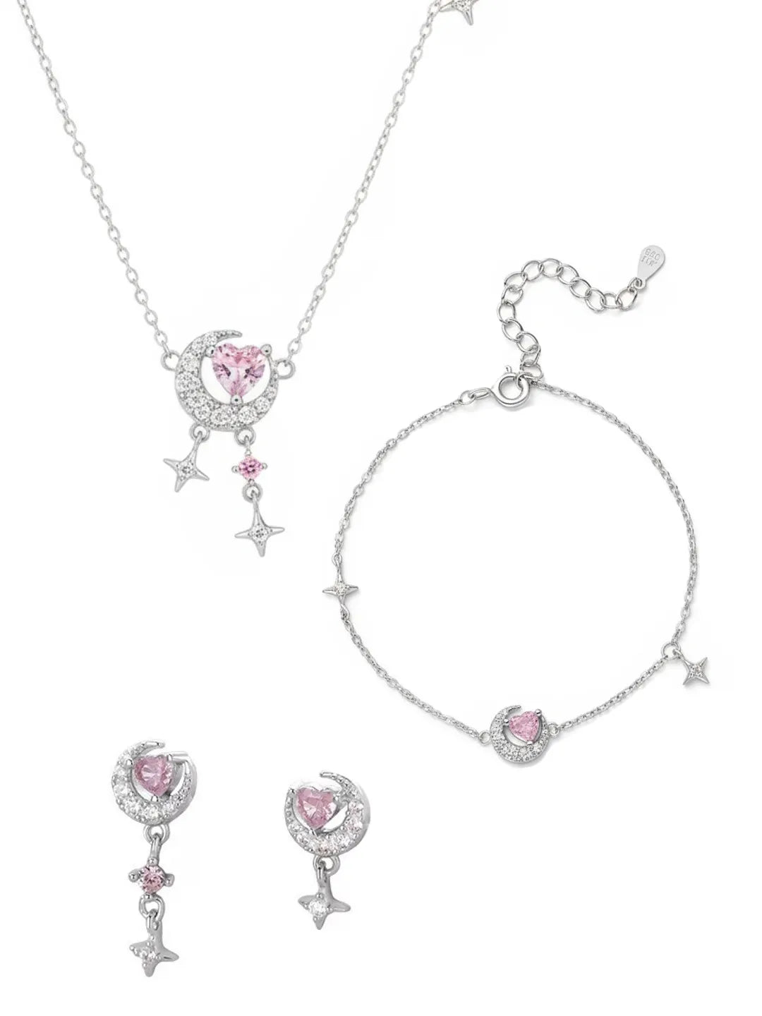 MOON HEART SILVER JEWELRY