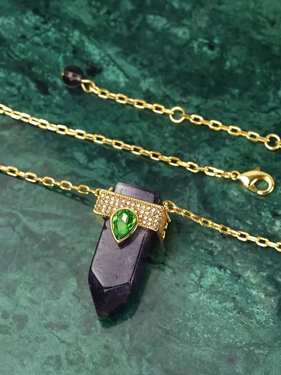 PURPLE GEM PENDANT SET