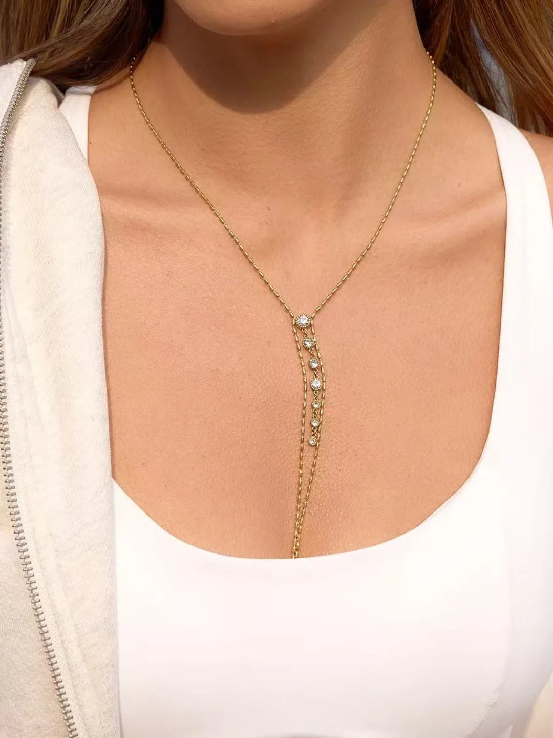 CZ TASSEL NECKLACE