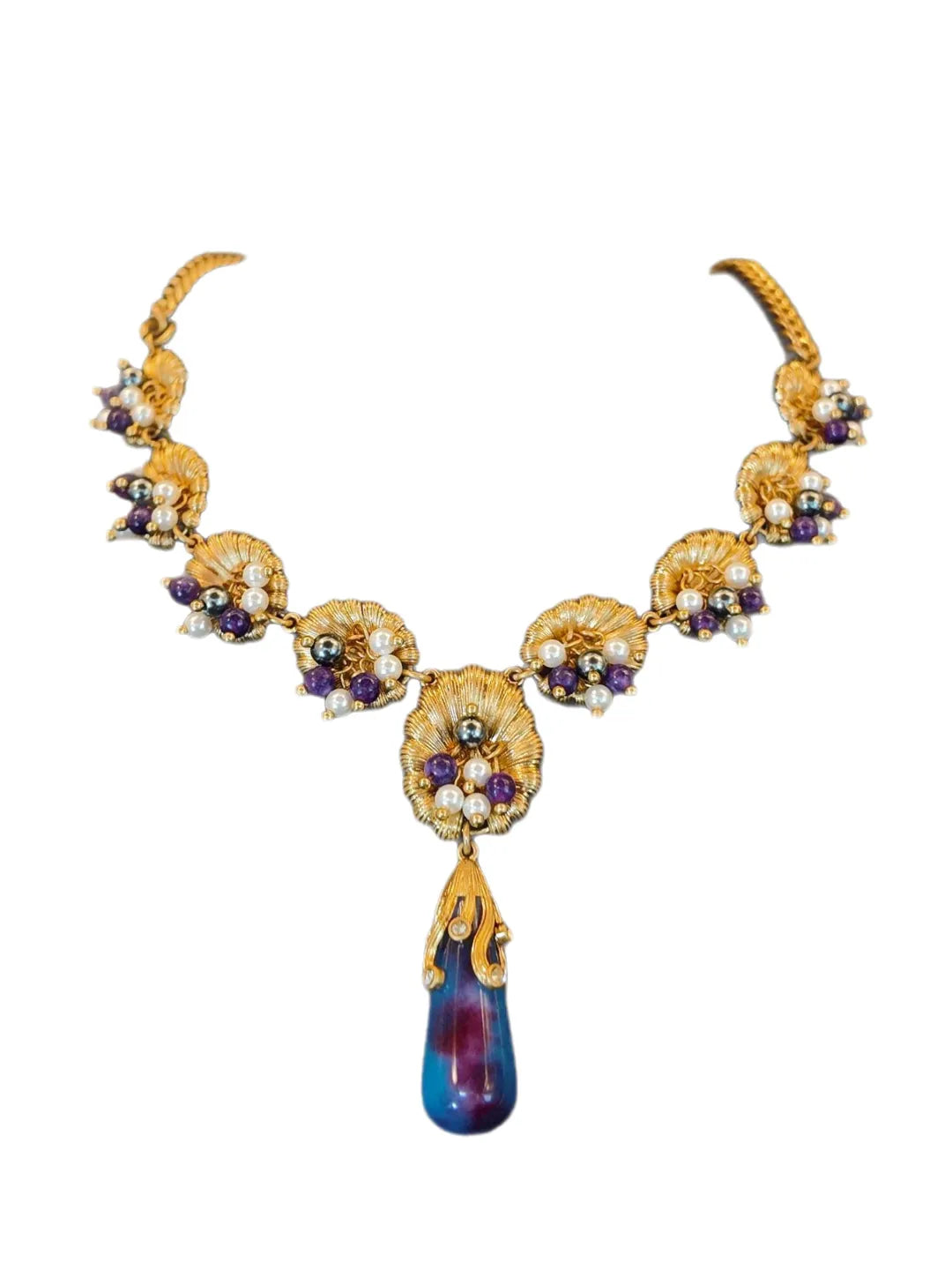 TIE-DYE STONE PEARL NECKLACE