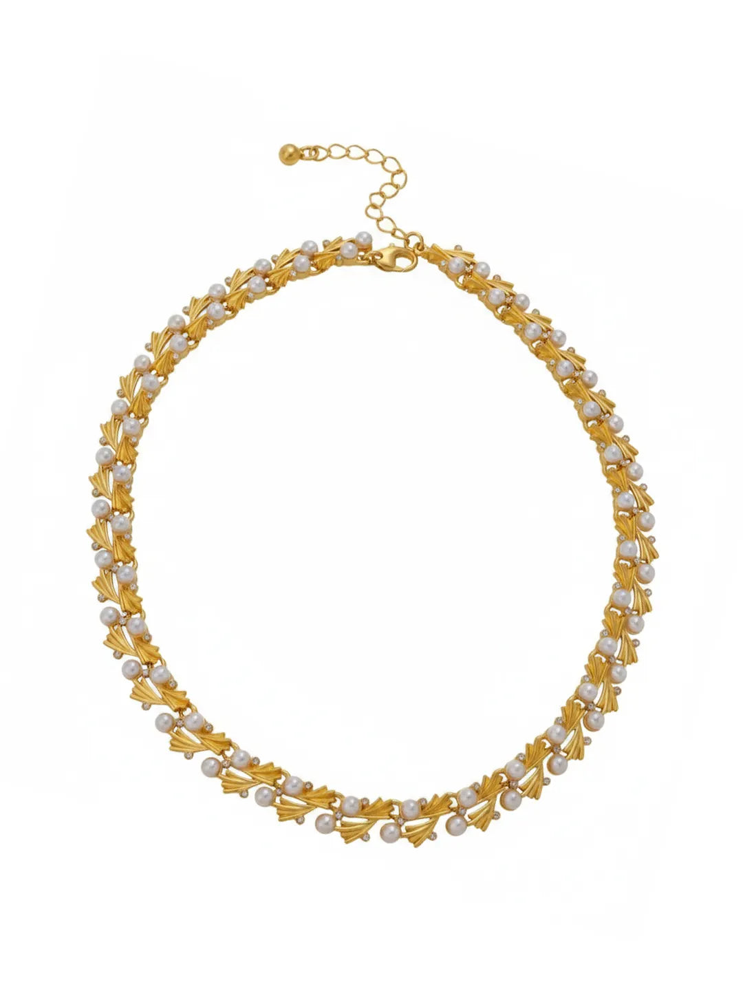 ANTIQUE BLOSSOM PEARL NECKLACE