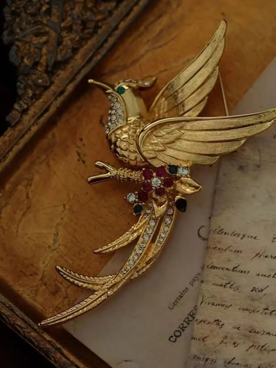 24K GOLD PARADISE BIRD PIN