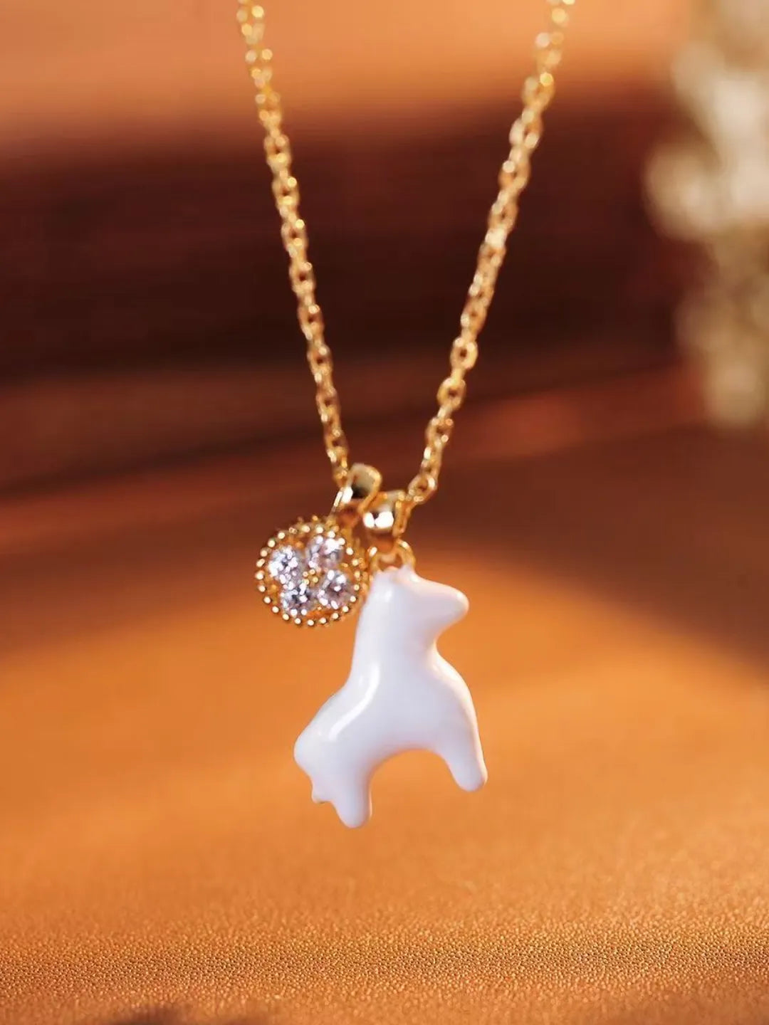 GOLD COIN PONY NECKLACE