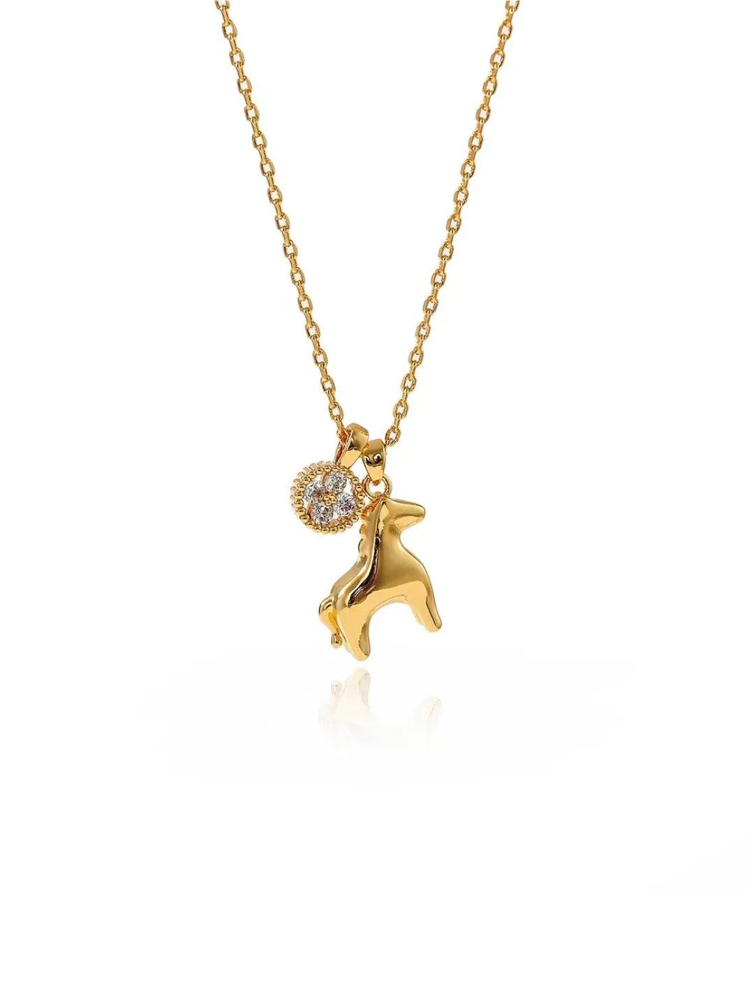 GOLD COIN PONY NECKLACE