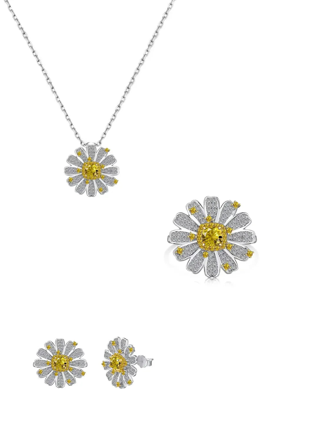 SUNFLOWER PAVÉ CZ JEWELRY