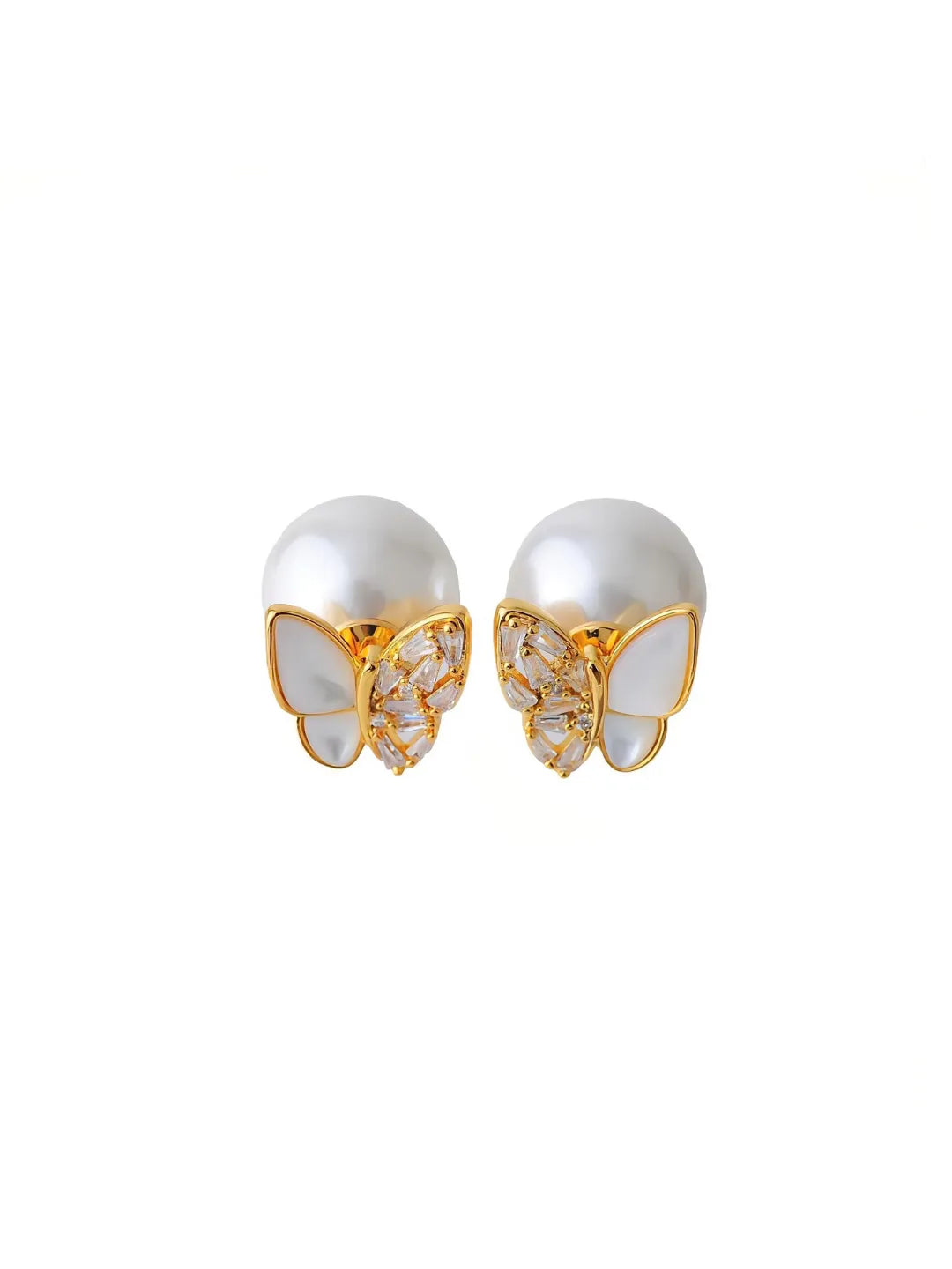 BUTTERFLY PEARL EARRINGS